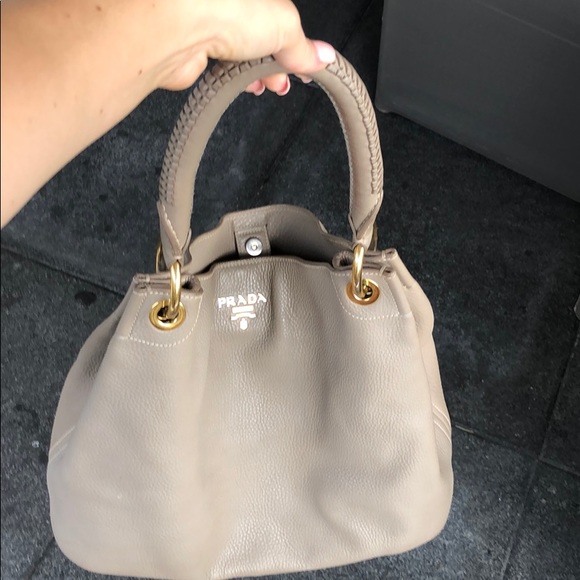 Taupe/grey Prada bag. - Picture 8 of 8